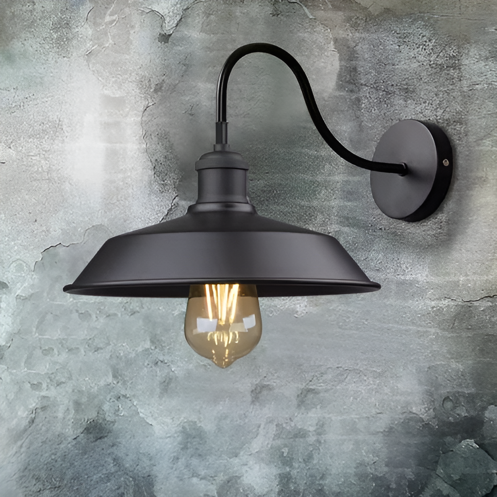 Applique murale industrielle vintage noire - DESIGNER