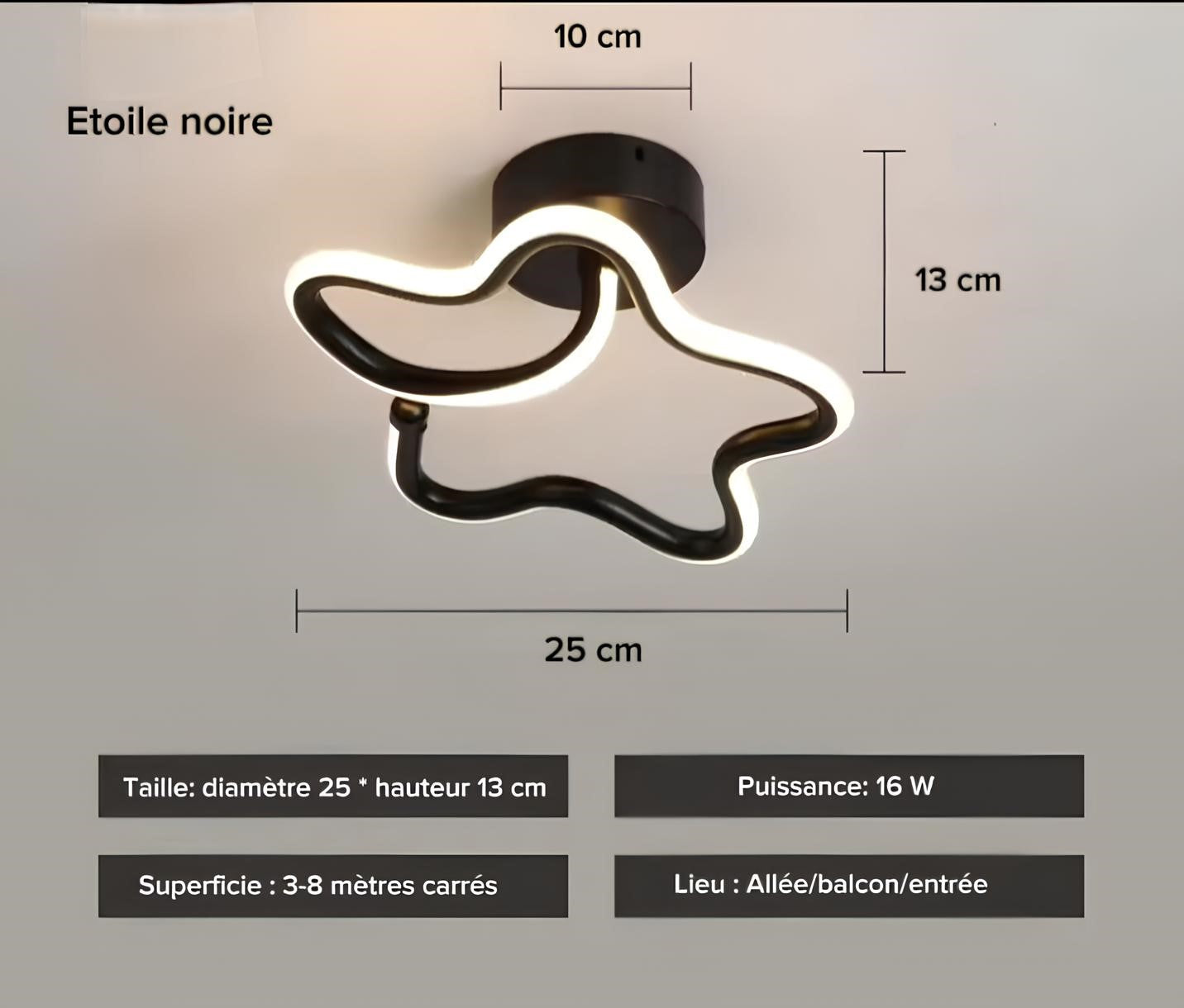Plafonnier LED au Design Moderne à Forme - DESIGNER
