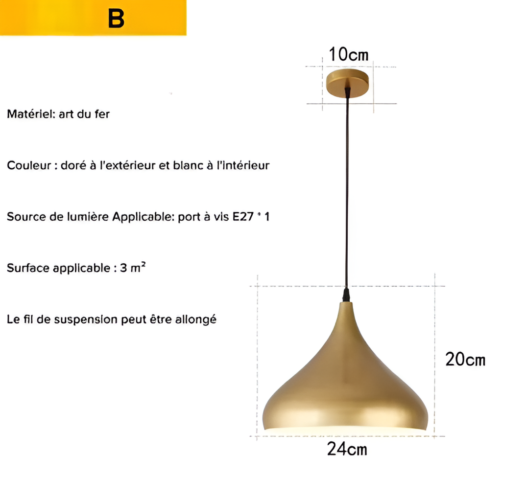 Plafonnier LED industriel au design moderne - DESIGNER