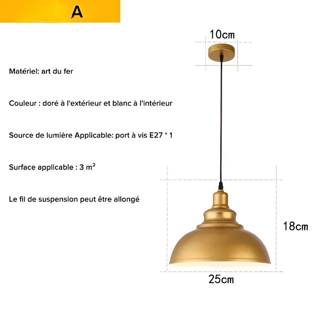 Plafonnier LED industriel au design moderne - DESIGNER