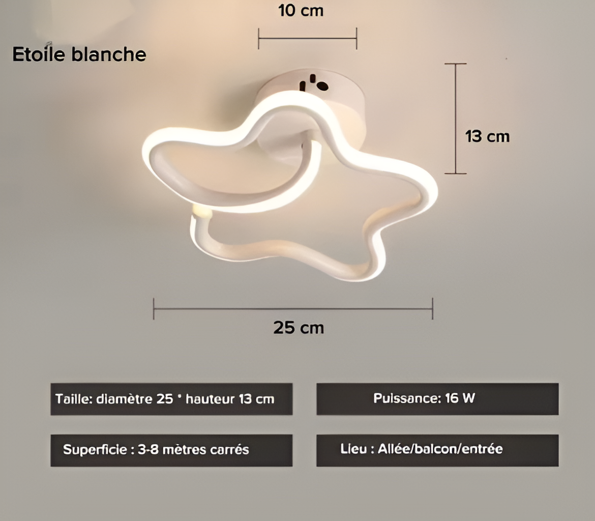 Plafonnier LED au Design Moderne à Forme - DESIGNER