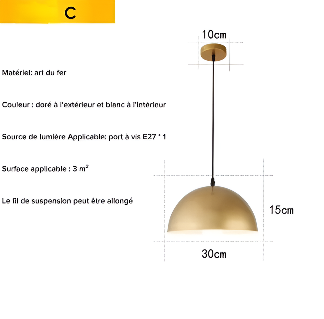 Plafonnier LED industriel au design moderne - DESIGNER