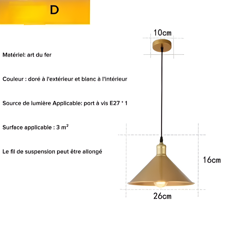 Plafonnier LED industriel au design moderne - DESIGNER