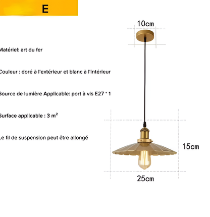 Plafonnier LED industriel au design moderne - DESIGNER