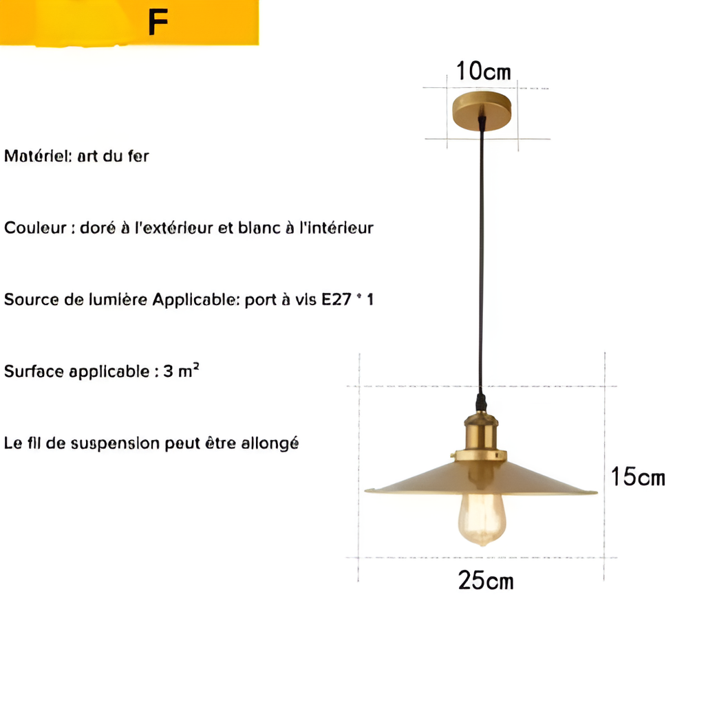 Plafonnier LED industriel au design moderne - DESIGNER