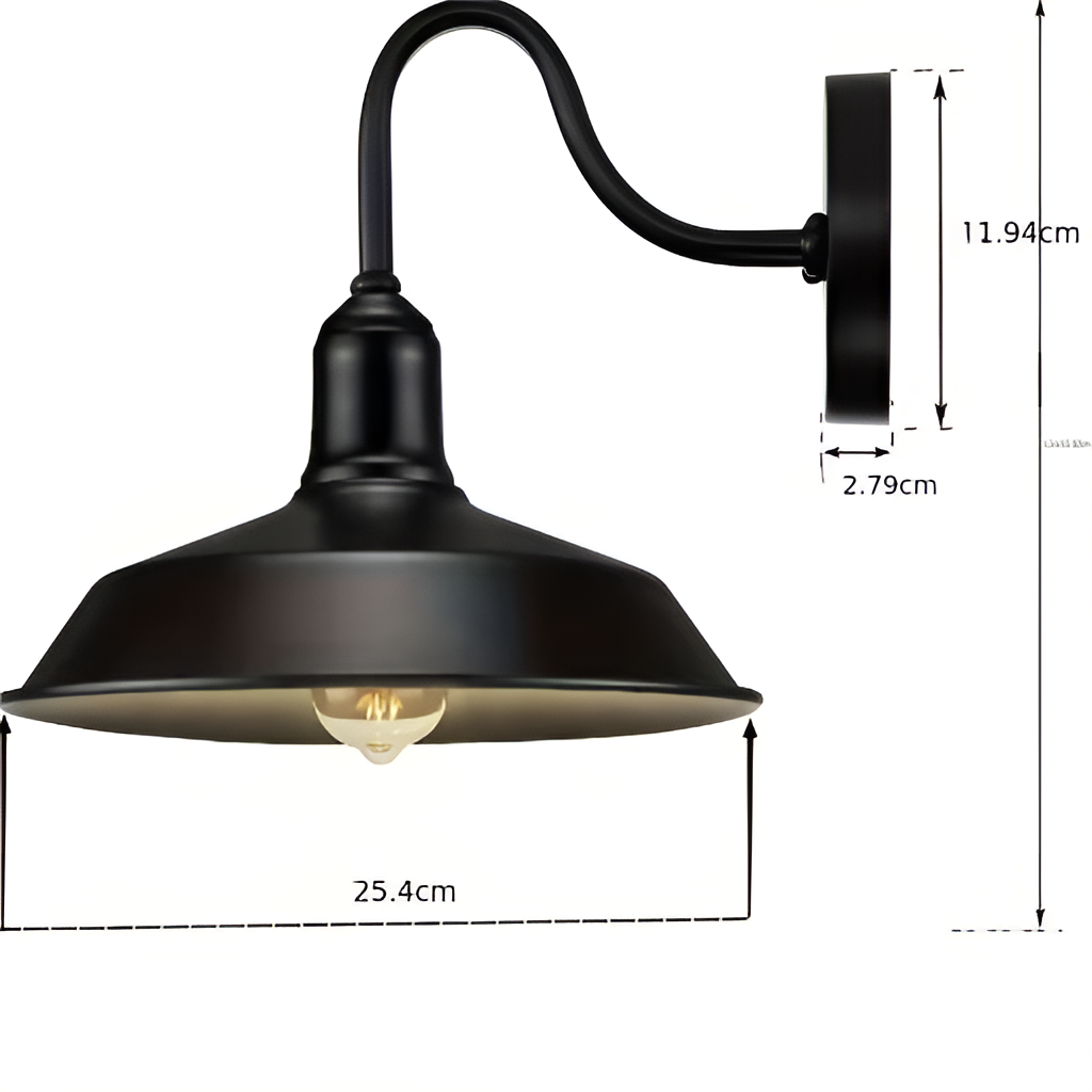 Applique murale industrielle vintage noire - DESIGNER