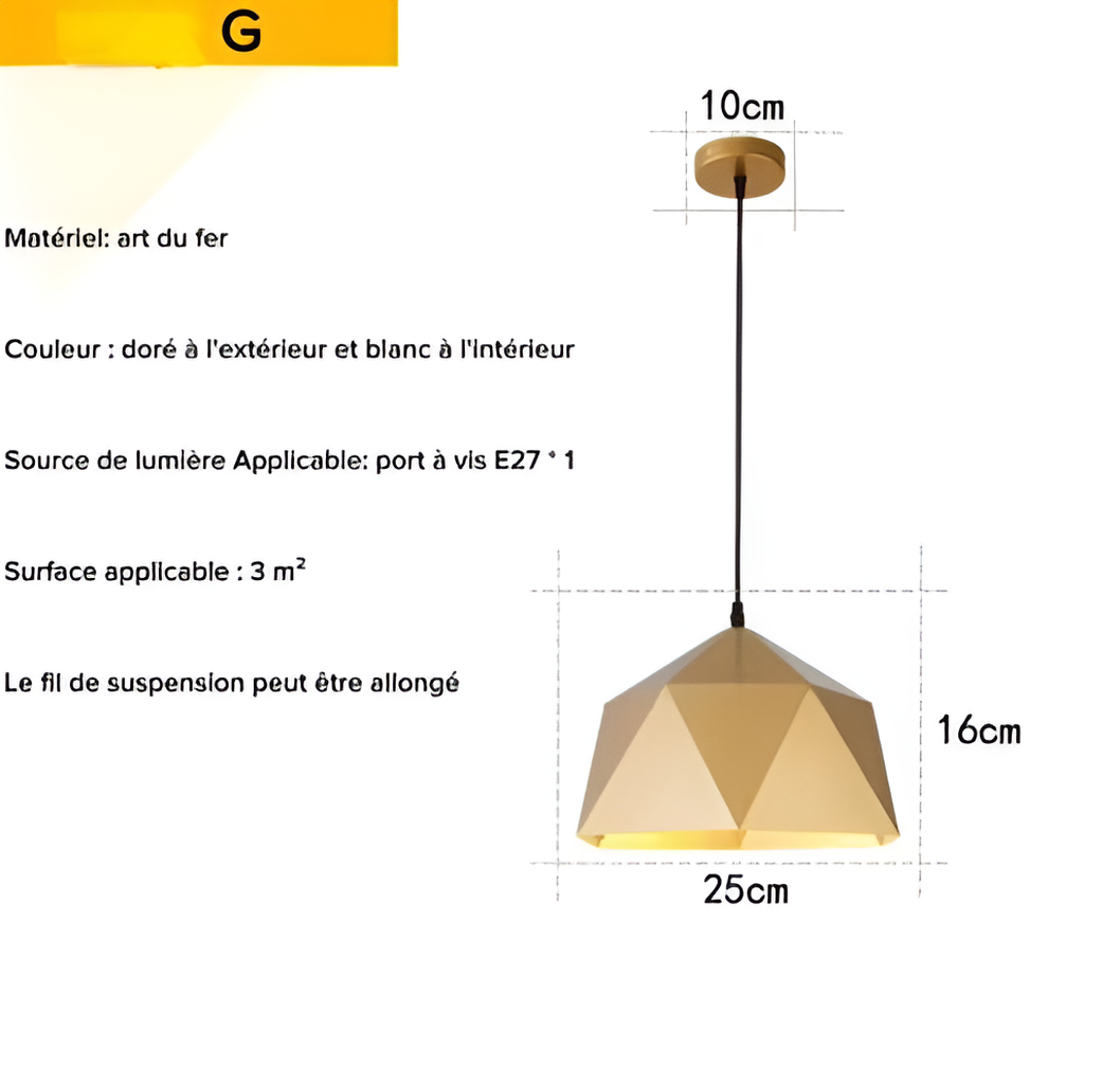 Plafonnier LED industriel au design moderne - DESIGNER