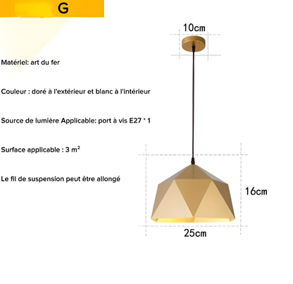 Plafonnier LED industriel au design moderne - DESIGNER