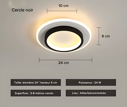 Plafonnier LED au Design Moderne à Forme - DESIGNER
