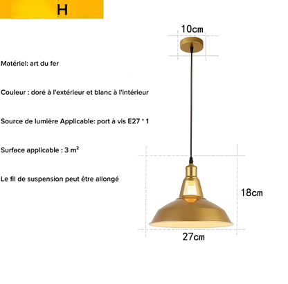 Plafonnier LED industriel au design moderne - DESIGNER
