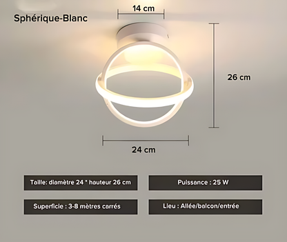 Plafonnier LED au Design Moderne à Forme - DESIGNER