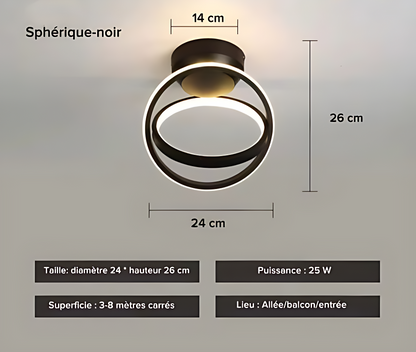 Plafonnier LED au Design Moderne à Forme - DESIGNER