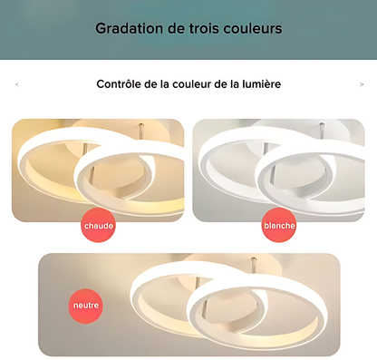 Plafonnier LED au Design Moderne à Forme - DESIGNER