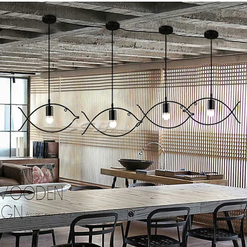 Plafonnier en Fer au Design Créatif Industriel Rétro - DESIGNER