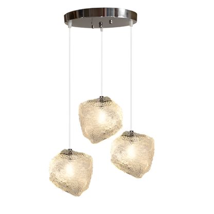 Lustre en verre Style cube de glace - DESIGNER